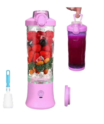 Blender électrique Smoothie 0,6L 240W avec USB-C rechargeable violet Vendos85