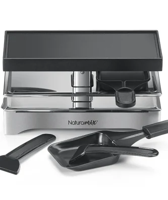 Appareil à raclette électrique 2 poêlons 440 W Naturamix