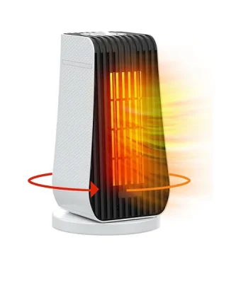 Chauffage de Salle De Bain Soufflant 1200W PTC blanc Vendos85