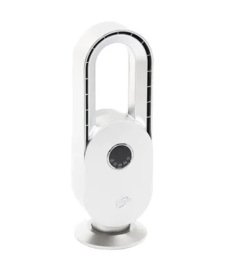 Ventilateur A Poser Sans Pale - Farelek - Silent-air Arch - 45w - Blanc Et Argent - 3 Vitesses Farelek
