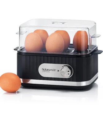 Cuiseur à œufs électrique 6 œufs 400 W noir Naturamix