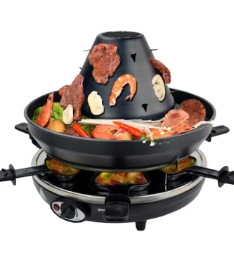 Grill Raclette Chapeau Tatar pour 6 personnes Syntrox