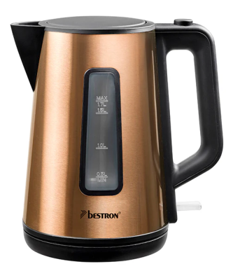 Bouilloire électrique coloris cuivre 1,7 L 1850 2200 W Bestron