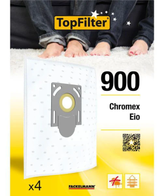 Lot de 4 sacs aspirateur pour EIO et Chromex Premium TopFilter