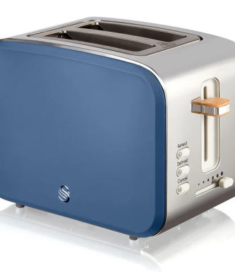 Grille-pain à Fente Large 2 tranches Design Moderne Nordic 900 Bleu ST14610BLUNEU