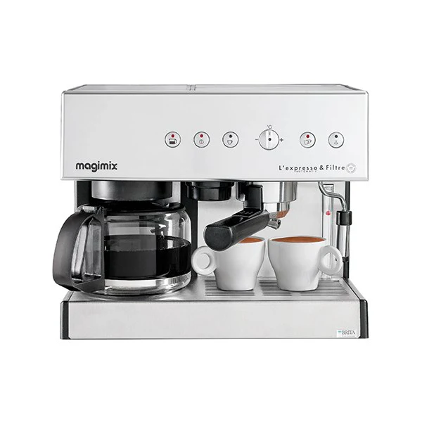 Cafetière Expresso et filtre automatic chrome mat 1,4 L 11423 Magimix