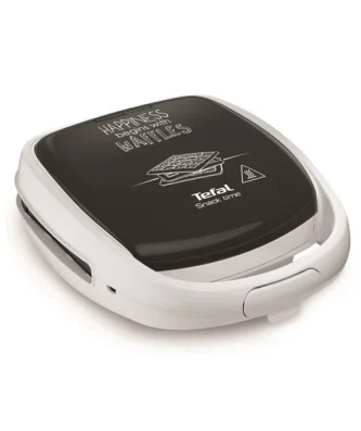 Croque Gaufre, Jeux De Plaque Inclus, Indicateur Lumineux, Loquet Poignée, Rangement Vertical Snack Time Happiness Sw3411 Tefal