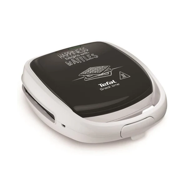 Croque Gaufre, Jeux De Plaque Inclus, Indicateur Lumineux, Loquet Poignée, Rangement Vertical Snack Time Happiness Sw3411 Tefal
