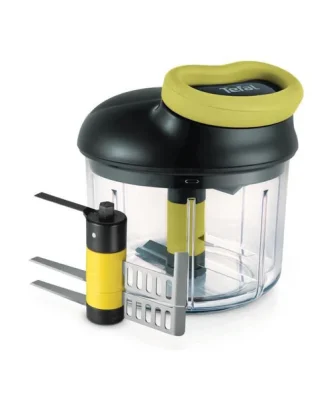 K1321324 Hachoir 5 Sec Manuel 900ml, Lames Acier Inoxydable Haute Qualite, Decouper, Hacher, Mixer, Cuisine Rapide Et Faci Tefal