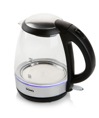Bouilloire en verre led bleu 2200 W Domo