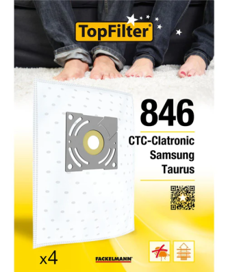 Lot de 4 sacs aspirateur Tornado et Samsung Premium TopFilter