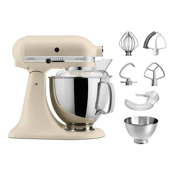 Robot artisan crème 5KSM175PS avec accessoires supplémentaires Kitchenaid