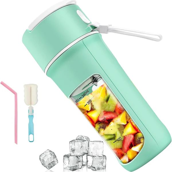 Blender électrique portable Smoothie 0,34L 55W avec Type-C rechargeable vert Vendos85