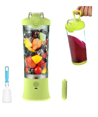 Blender électrique Smoothie 0,6L 240W avec USB-C rechargeable jaune Vendos85
