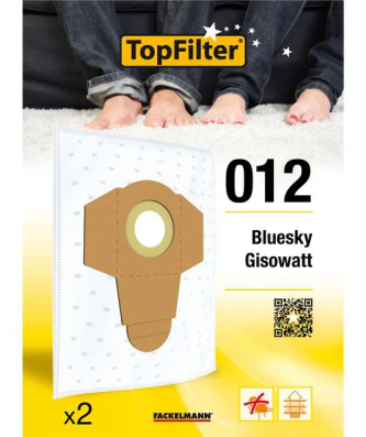 Lot de 2 sacs aspirateur Bluesky et Gisowatt Premium TopFilter