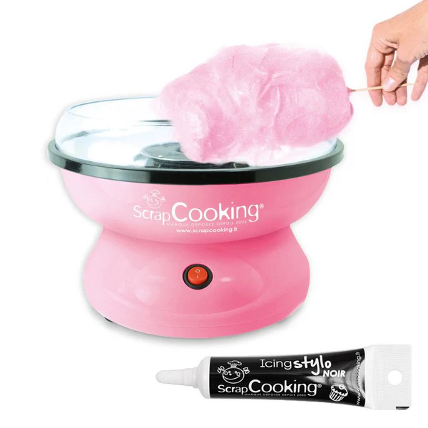 Machine à Barbe à papa + Stylo de glaçage noir Scrapcooking