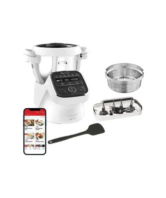 Robot Cuiseur Cuisine Companion Xl 4,5l 8-10pers 12 Prog 5acc Livre 300 - Hf80db10.g Moulinex