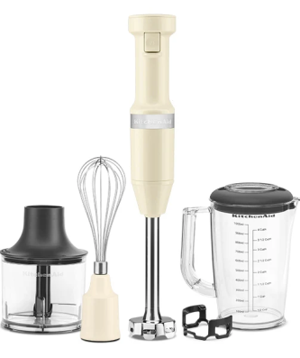 Mixeur plongeant 5 vitesses 180 W crème Kitchenaid 5KHBV83EAC Kitchenaid