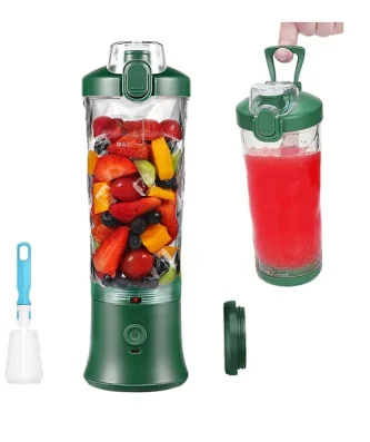 Blender électrique Smoothie 0,6L 240W avec USB-C rechargeable vert Vendos85