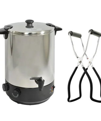Lot stérilisateur inox 28L et pince à bocal Kitchen Chef Professional