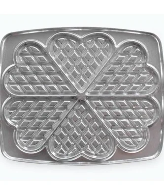 2 Plaques 6 gaufres cœurs fonte aluminium 23,8 cm 030521 Lagrange