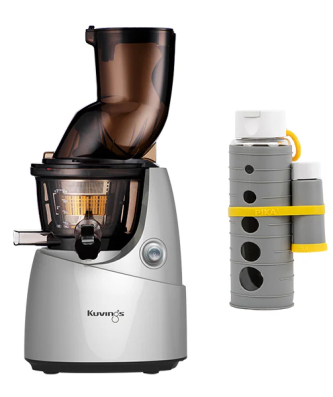 Extracteur de jus gris B9700 Kuvings et gourde de conservation des jus sous vide Pika offerte Kuvings