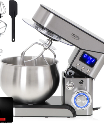 Robot Pâtissier Boulangerie Cuisine Ménager Multifonction Bol Inox 5L 6 Vitesses 2000 CR4223B