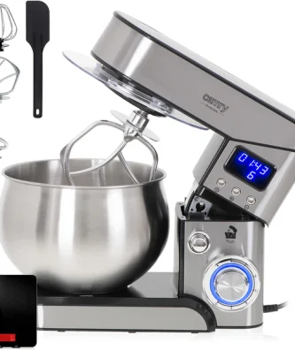 Robot Pâtissier Boulangerie Cuisine Ménager Multifonction Bol Inox 5L 6 Vitesses 2000 CR4223B