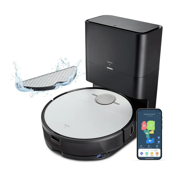 Medion X50 Sw - Robot Aspirate0ur Laveur Avec Station De Vidange - Navigation Laser - Puissance 8000 Pa - Zones No Go & Go Medion