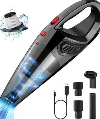 Aspirateur de table sans fil rechargeable 8000PA rouge noir Vendos85