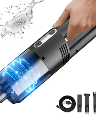 Aspirateur de table sans fil rechargeable gris noir Vendos85