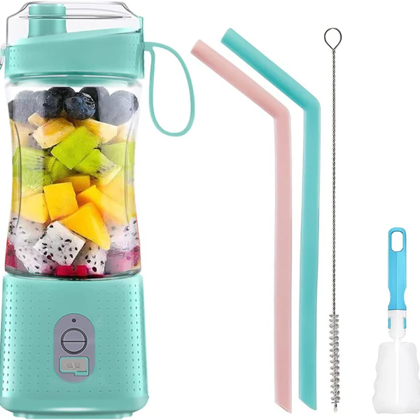 Blender électrique Smoothie 0,38L avec USB-C rechargeable bleu clair Vendos85