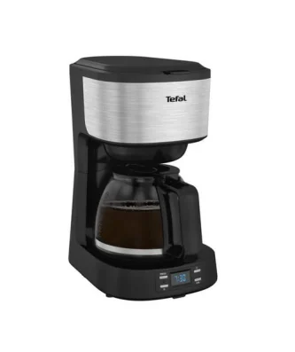 Cafetiere Filtre Inox Programmable 1,2l, 8 A 12 Tasses, Ecran Led, Filtre Permanent, Maintien Au Chaud, Equinox Cm520d10 Tefal