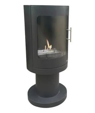 Cuiseur cylindrique de bioéthanol en acier noir Purline