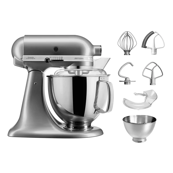 Robot artisan gris argent 5KSM175PS avec accessoires supplémentaires Kitchenaid