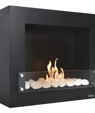 Cheminée à l'éthanol en acier laqué Purline