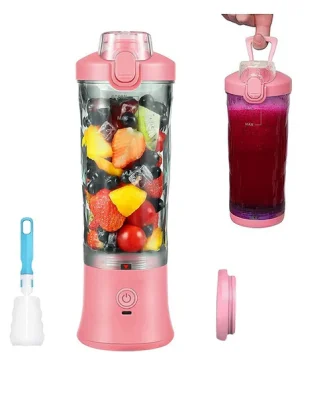 Blender électrique Smoothie 0,6L 240W avec USB-C rechargeable rose Vendos85