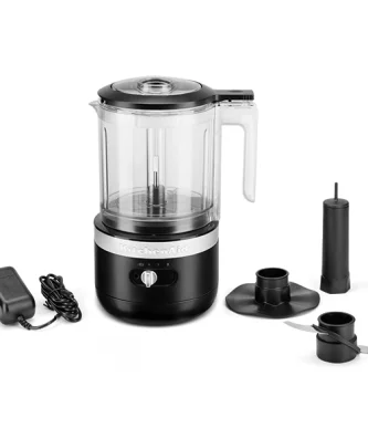 Hachoir électrique sans fil 2 vitesses 1,18 L noir réglisse 5KFCB519EBM Kitchenaid