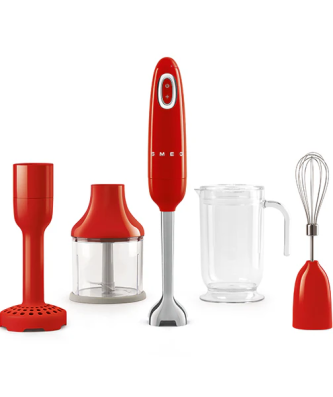 Mixeur plongeant avec accessoires 700 W HBF22RDEU rouge Smeg