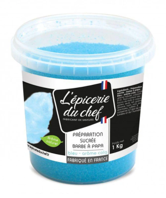 Préparation sucrée pour barbe à papa Bleue 1 kg Scrapcooking