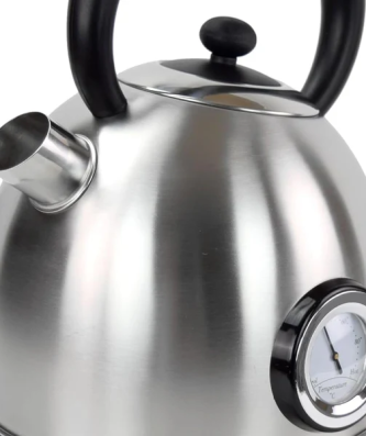 Bouilloire sans fil en acier inoxydable de 1,8 litre avec thermomètre Syntrox3