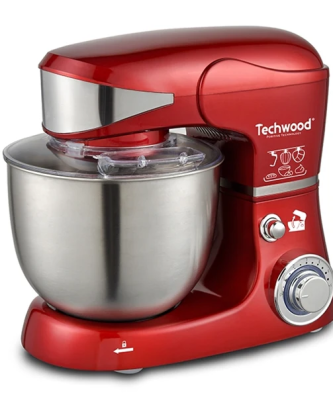 Robot pétrin rouge 5 L 1000 W TRO-1055 Techwood