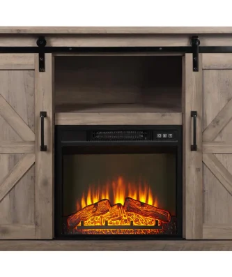 Buffet rustique avec cheminée électrique 2000W Purline