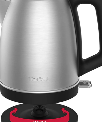 bouilloire électrique de 1,7L sans fil 2400W gris noir Tefal