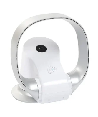 Silent-air Ring - Ventilateur A Poser Sans Pale 26w Tres Silencieux Blanc Et Argent Farelek