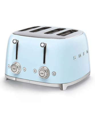 Toaster 4 fentes 2000 W TSF03PBEU bleu azur Smeg