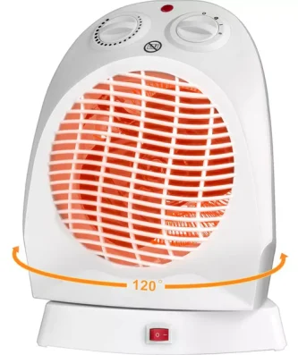 Chauffage Soufflant Economique 120° Oscillant 2000W blanc Vendos85