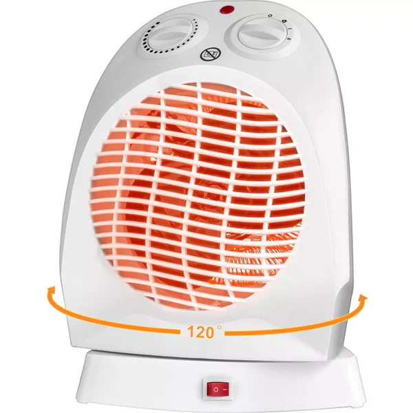 Chauffage Soufflant Economique 120° Oscillant 2000W blanc Vendos85
