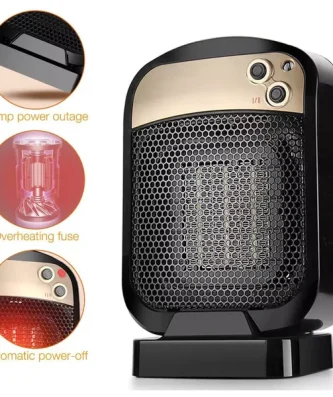 Chauffage Soufflant Électrique 1800W noir Vendos85