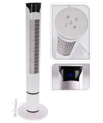 Ventilateur tour électrique avec RC 45 W blanc VidaXL
